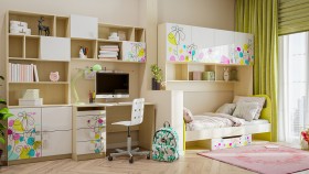 Детская комната Флёр (Белый/корпус Клен) в Сосновоборске - sosnovoborsk.katalogmebeli.com | фото
