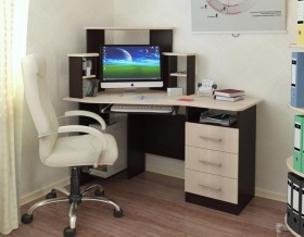 Компьютерный стол Каспер (венге/лоредо) в Сосновоборске - sosnovoborsk.katalogmebeli.com | фото 1