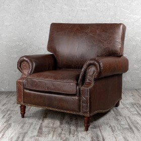 Кресло кожаное Лофт Аристократ (ширина 1100 мм) в Сосновоборске - sosnovoborsk.katalogmebeli.com | фото