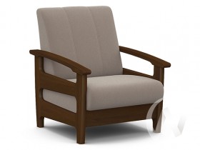 Кресло для отдыха Омега (орех лак/CATANIA COCOA) в Сосновоборске - sosnovoborsk.katalogmebeli.com | фото 1