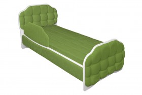 Кровать 190 Атлет Lux 76 Зелёный (мягкий бортик) в Сосновоборске - sosnovoborsk.katalogmebeli.com | фото