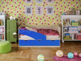 Кровать Бабочки 2,0м (Синий матовый) в Сосновоборске - sosnovoborsk.katalogmebeli.com | фото