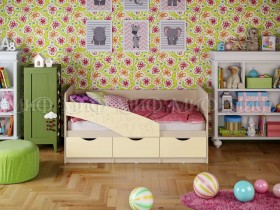 Кровать Бабочки 2,0м (Ваниль матовый) в Сосновоборске - sosnovoborsk.katalogmebeli.com | фото 1