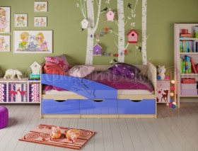 Кровать детская 1,8м Дельфин (Синий металлик) в Сосновоборске - sosnovoborsk.katalogmebeli.com | фото